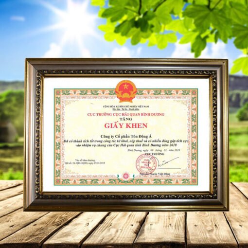 Certificate frame 3707 silver color