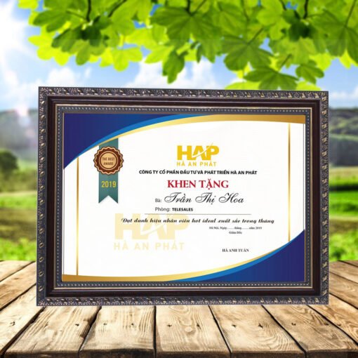 Certificate frame 518 brown color